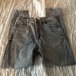 Zara Grey high waisted skinny jean size 8